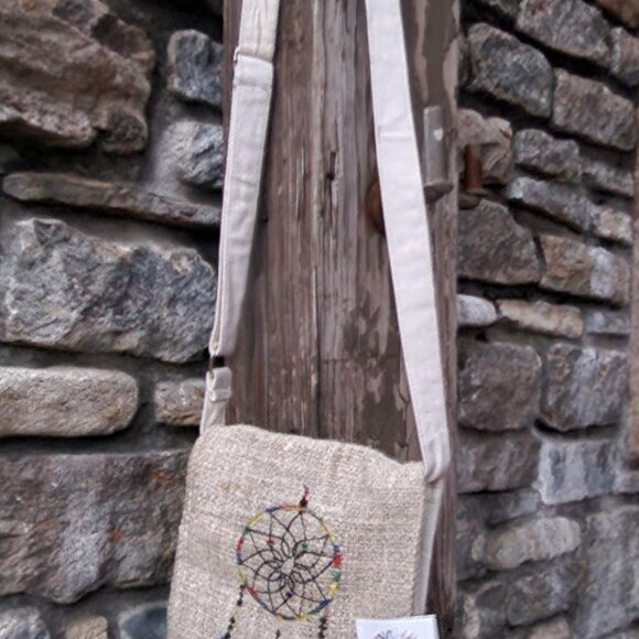Boho Dreamcatcher Crossbody Hemp Bag NWT - Picture 2 of 2